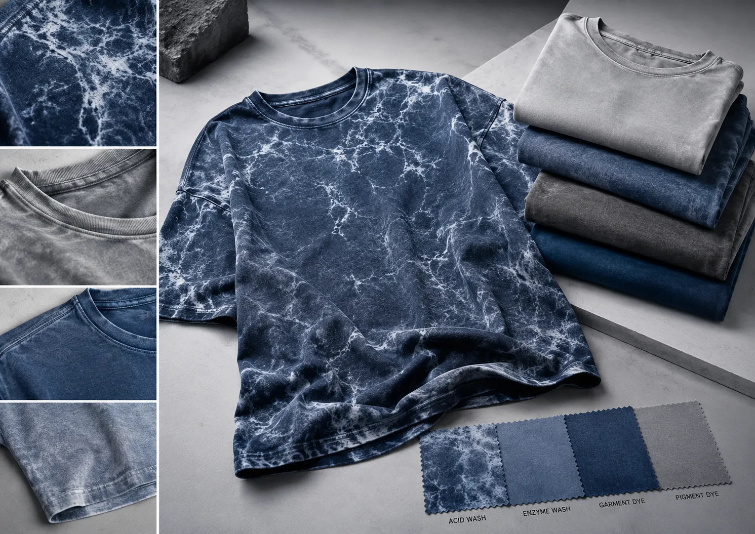 เสื้อยืดฟอกวินเทจ Acid Wash & Garment Dye เทรนด์ 2026